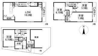 【間取り】 | 大津市見世1丁目10-33　中古戸建