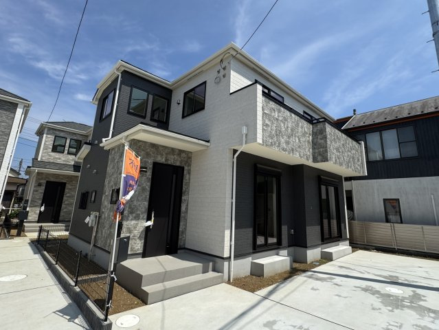 松戸市栄町８丁目新築戸建【旭町小学校：5分】の外観|G号棟外観・完成済み内覧可能です！