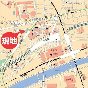 エスティメゾン京橋の地図