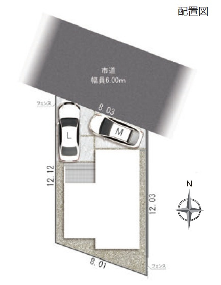 静岡市葵区昭府二丁目　６期　新築戸建　全１棟　の区画図