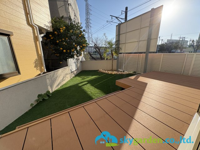 茅ヶ崎市円蔵　新築戸建　全1棟1号棟の庭|お庭でゆったりと過ごせます