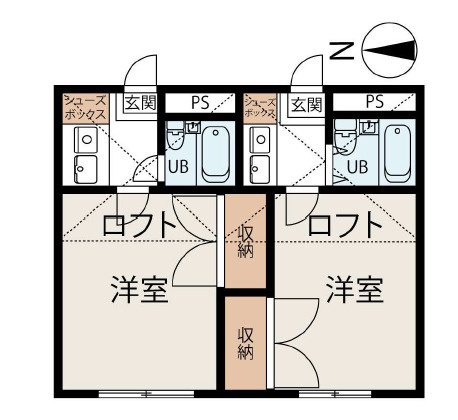 草加市手代3丁目　一棟売アパート　満室稼働中の間取り