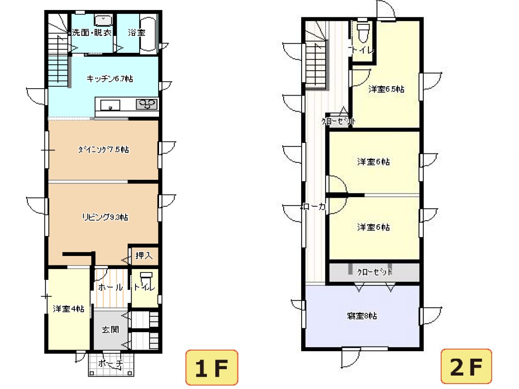 【中古戸建】佐波郡玉村町大字下新田の間取り|■間取り図｜敷地面積：195.92（約59.26坪）　建物面積：128.34（約38.82坪）
