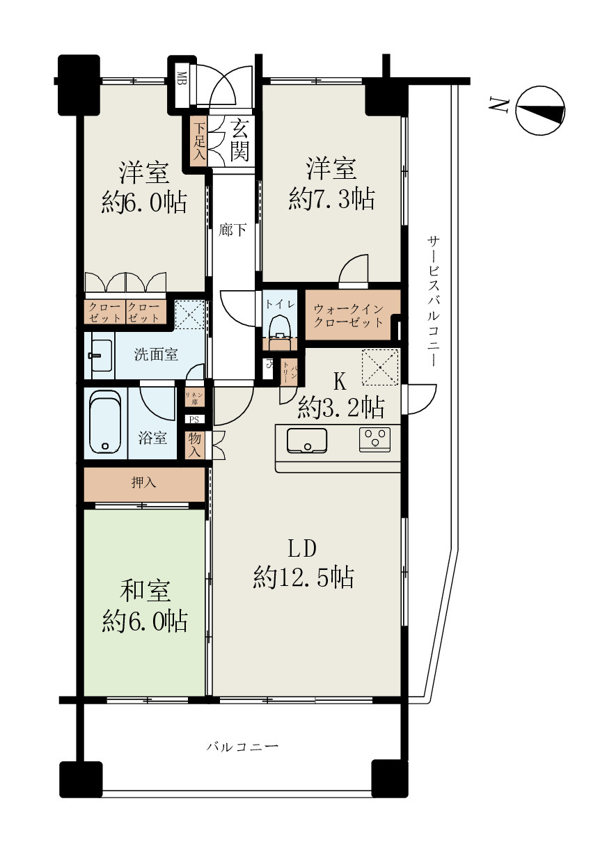 クオス中山の間取り