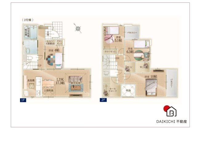 【間取り】 | 久喜市久喜東27期　LIGARE　新築戸建　全2棟　2号棟