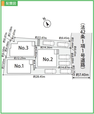 横浜市港南区下永谷３丁目 新築戸建て【仲介手数料無料】の区画図