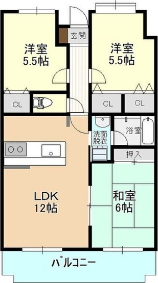 【間取り】 | ドリームタウン三和A棟