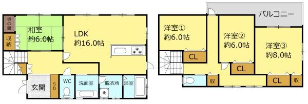 望みが丘中古の間取り|※図面と現況が異なる場合は現況を優先させていただきます。