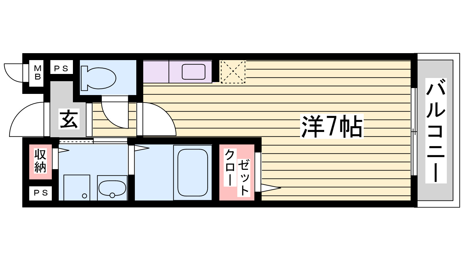スカイルーム南条の間取り