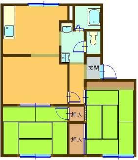 【間取り】 | ルーク土浦Ｂ棟