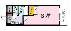 広島市安佐北区落合１丁目の賃貸マンションの間取り