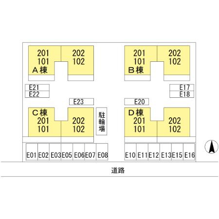 エピナール D棟の区画図