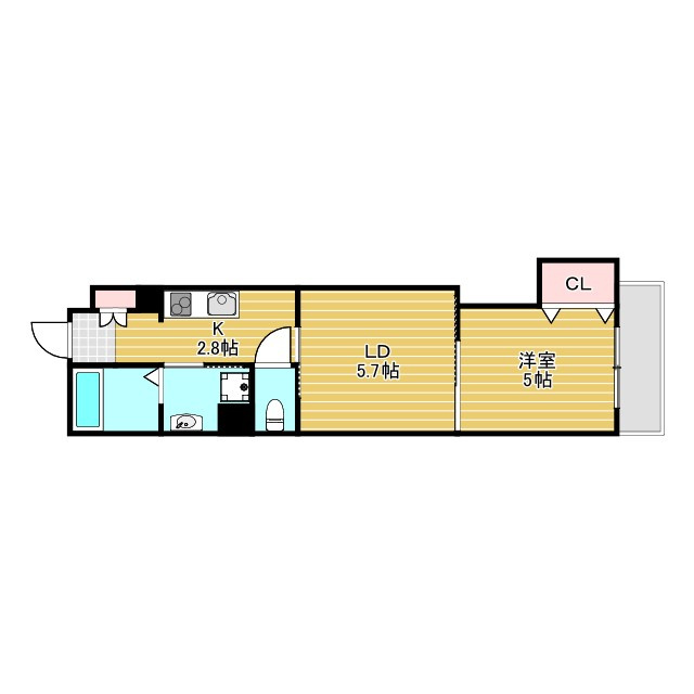 クリエオーレ豊島南の間取り