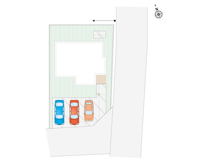 【西久保町3丁目　2号棟　配置図】