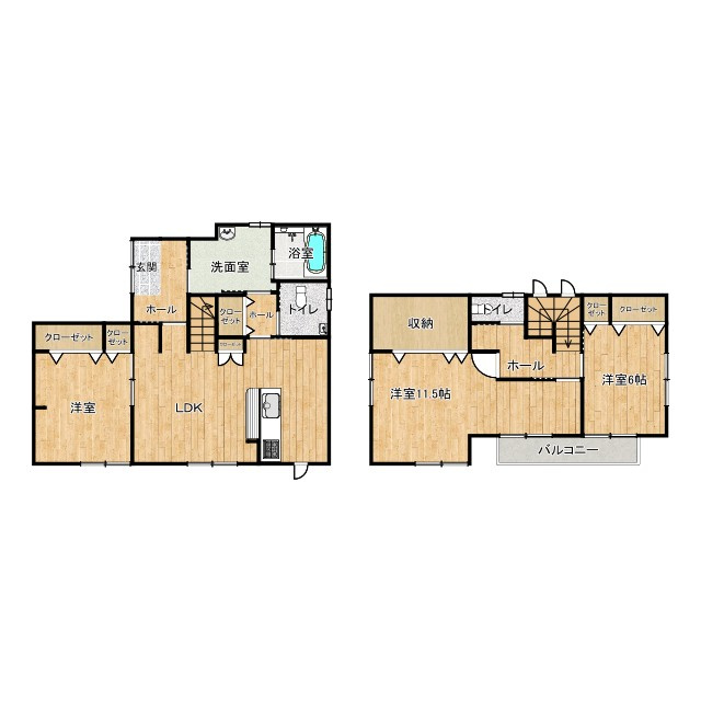 想定賃料年118万　想定利回り4.27％　木造戸建の間取り|間取り図と現況と相違する場合には現況を優先いたします。よく現地をご確認ください。