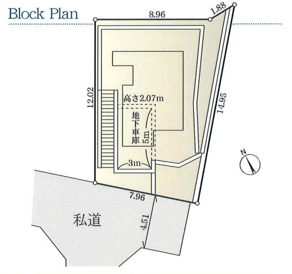 横浜市港南区野庭町 中古戸建て【仲介手数料無料】の区画図