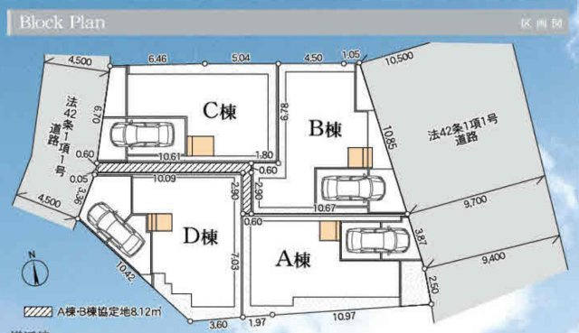 横浜市鶴見区北寺尾7丁目 新築戸建て【仲介手数料無料】の区画図