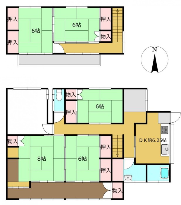 大町市大町　中古戸建の間取り|間取りは3SLDK。
