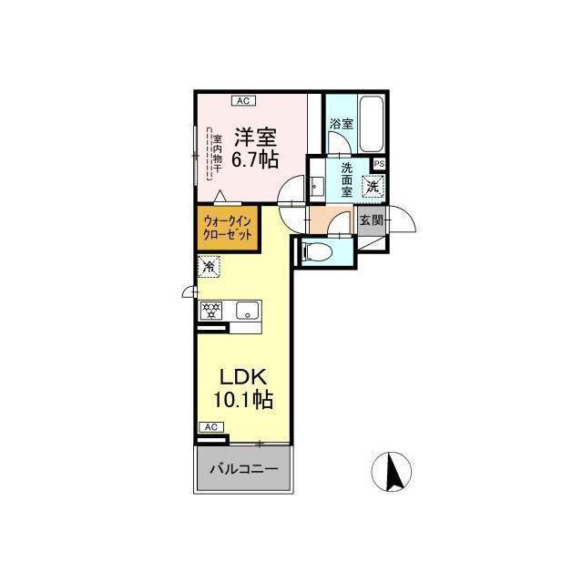 岐阜市長良井田のアパートの間取り