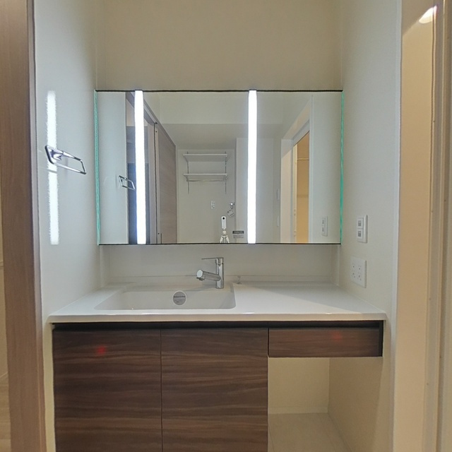 岐阜市長良井田のアパートの洗面所