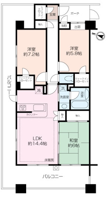 駐車場付き・角部屋二面バルコニー・ペットと暮らせるマンションの画像