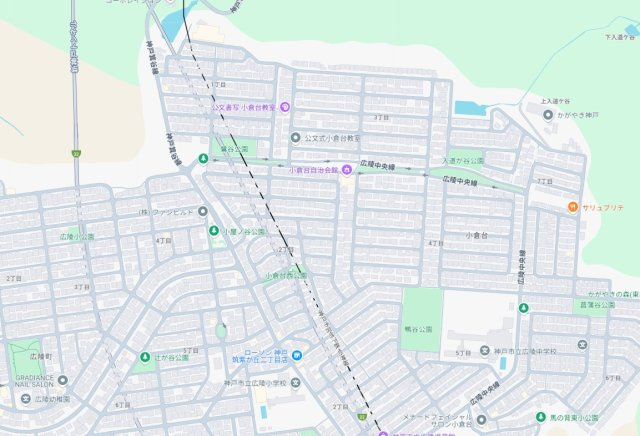 5日(土)6日(日)現地ご見学可能！　神戸市北区小倉台　ラスト1邸の地図