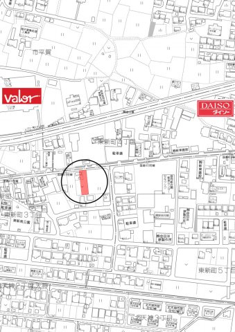 土地　東新町3丁目の地図