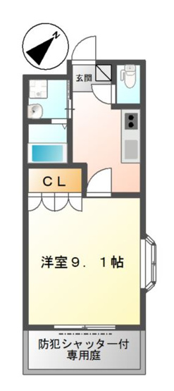 【間取り】 | アメニティ徳力 | 同タイプの室内写真です。現況を優先させて頂きます。