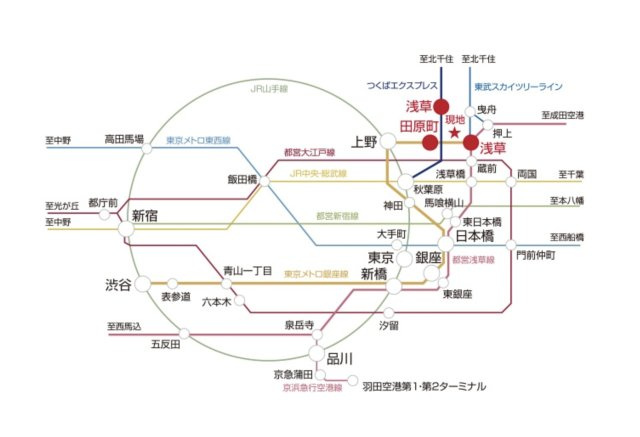 ブランシエスタ浅草雷門の地図