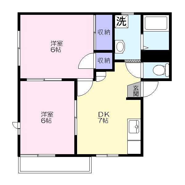 フレグランス山岡Cの間取り