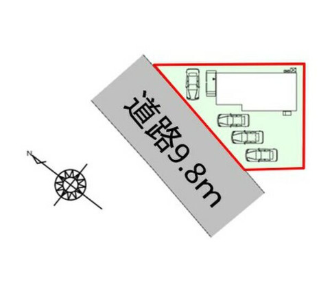売新築戸建　中央区大瀬町の区画図