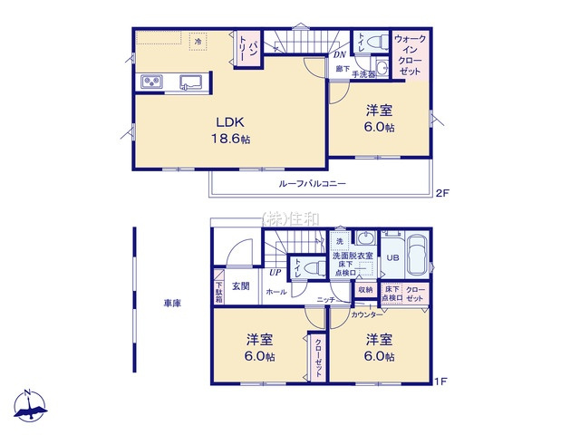 【新築分譲住宅】川越砂新田3丁目24-1期　の間取り