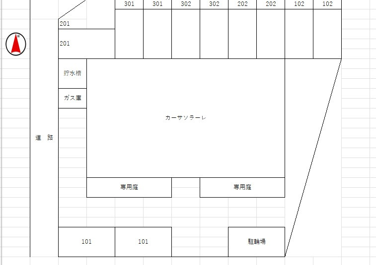 カーサソラーレの区画図
