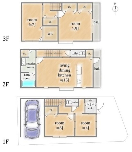 【間取り】 | K22040-紫野