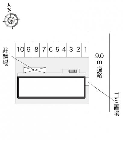 レオパレスＦｌｏｗｅｒＨｉｌｌの区画図