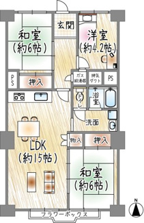 【間取り】 | コープ野村宝塚 | 3LDK