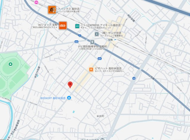 高砂市米田町米田　土地の地図