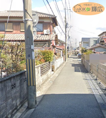 高砂市米田町米田　土地の前面道路含む現地写真
