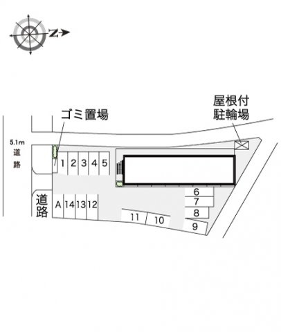 レオパレス桜井壱番館の区画図
