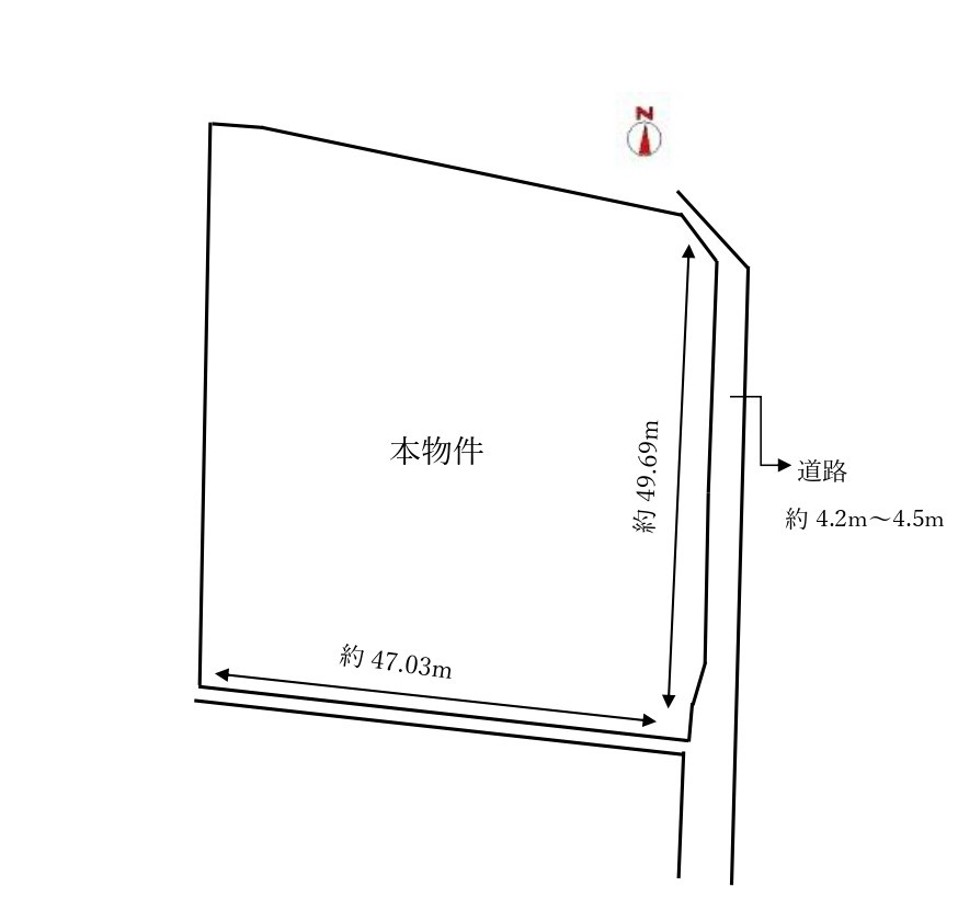 三木町池戸　土地の土地図