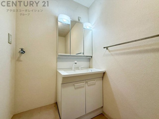 化粧品や洗顔料、歯ブラシなどの必需品をまとめて置ける収納スペースがあり、使用するたびに取り出す手間が省けます。また、水回りのため、濡れても大丈夫な素材が使用されており、お手入れが簡単です。