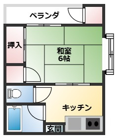 【間取り】 | コーポ陵南