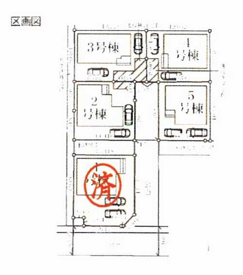 小田原市国府津　新築戸建全5棟　4号棟の区画図