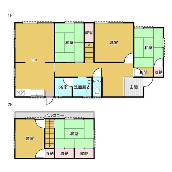【間取り】 | 鳥取市鹿野町今市中古戸建