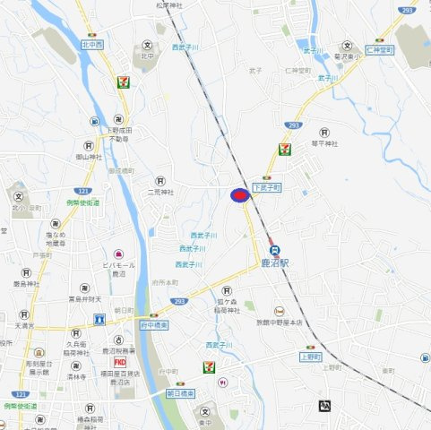 鹿沼市下武子町　土地　区画②の地図