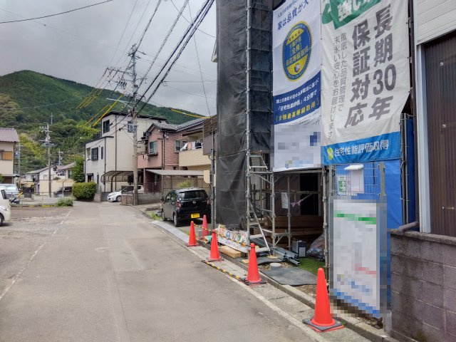 売新築戸建　静岡市駿河区向敷地４丁目の前面道路含む現地写真