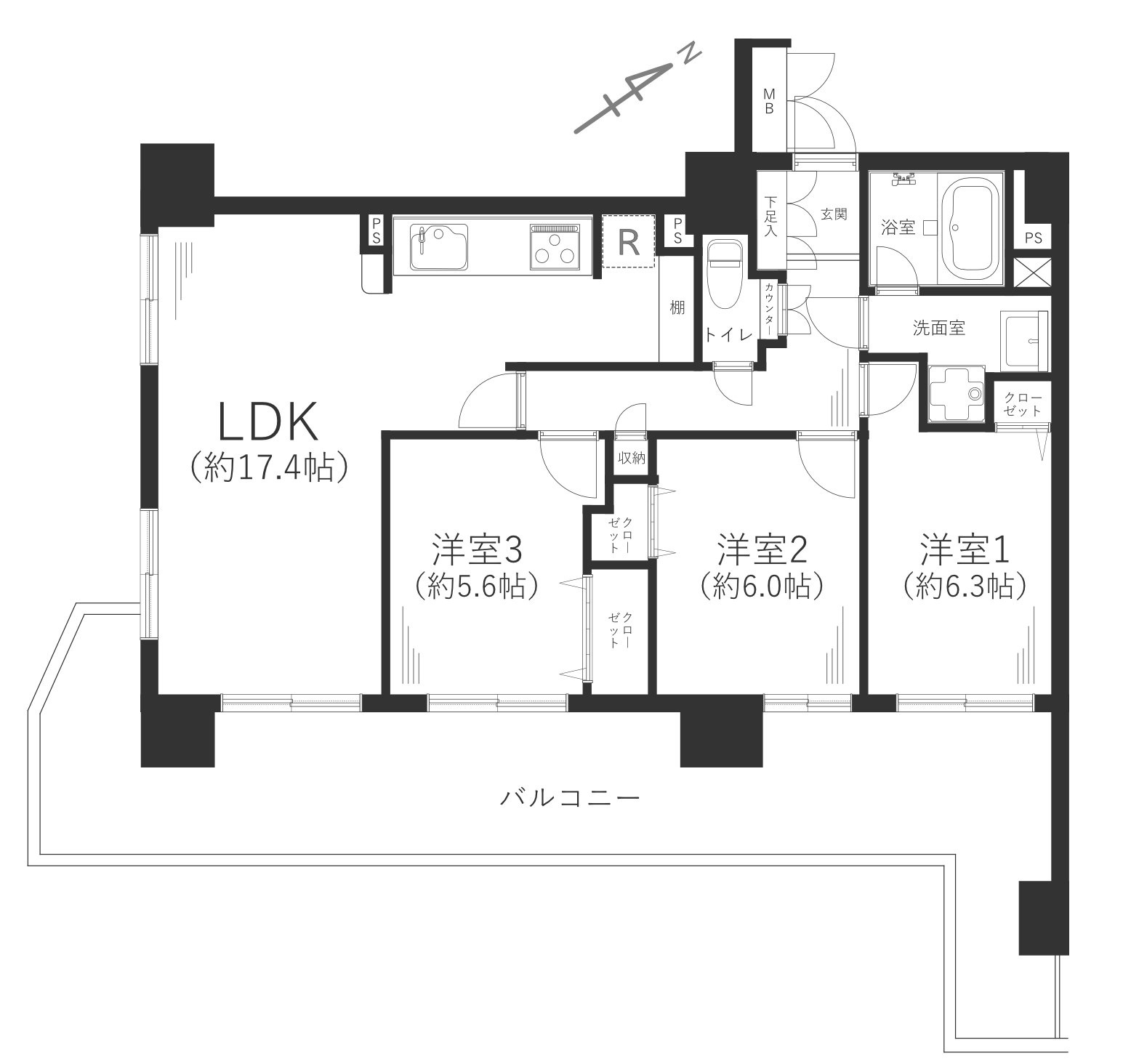 グランシティ横濱保土ヶ谷の間取り