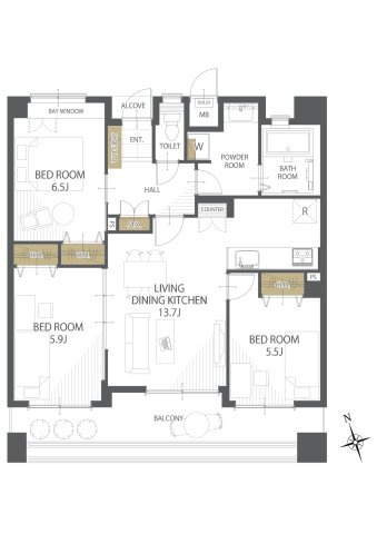 【間取り】アズミストパティオ 