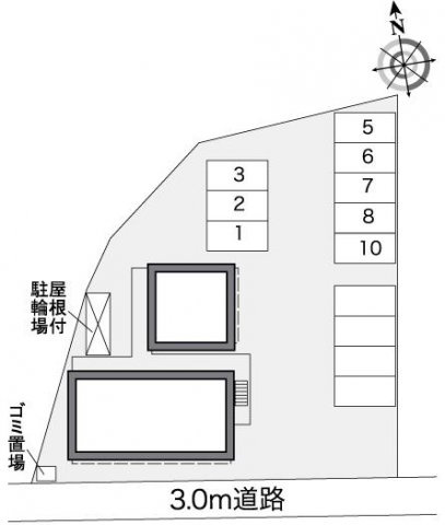 レオパレス新堂の区画図