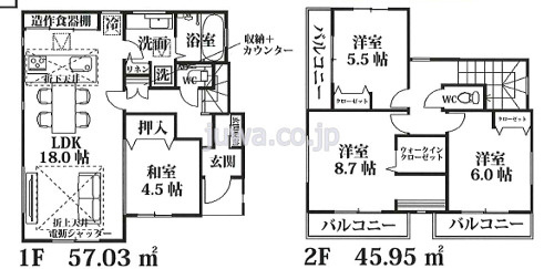 【新築分譲住宅】川越市諏訪町第5期の間取り